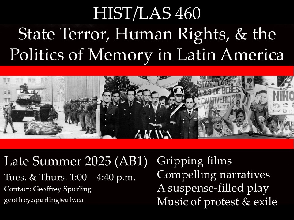 HIST/LAS 460: State Terror, Human Rights, and Memory in Latin America